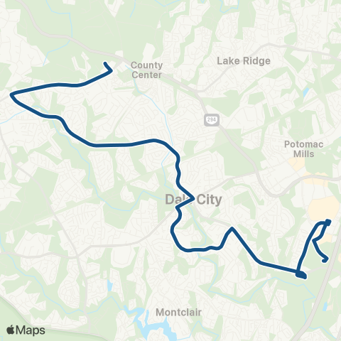 OmniRide Dale City Local map