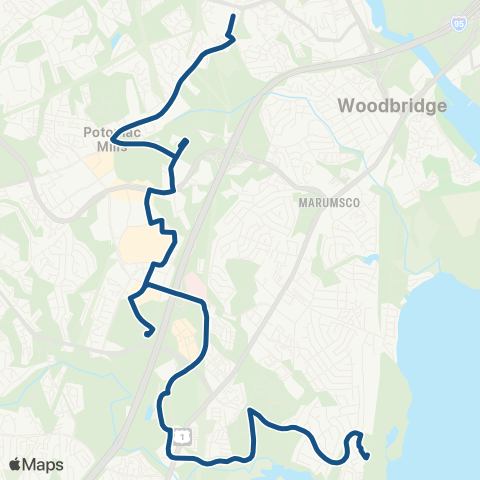 OmniRide Lake Ridge Connector map