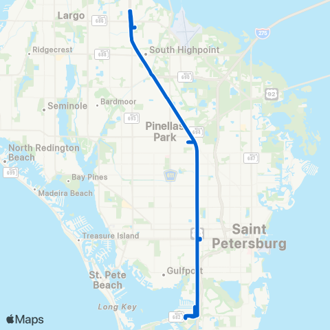 PSTA St Petersburg / Largo Transit Center map