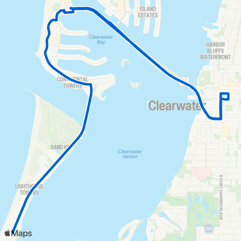 PSTA Jolley Trolley South Beach map