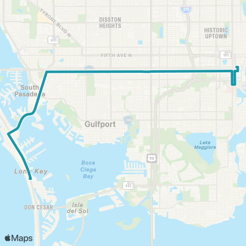 PSTA SunRunner SunRunner map