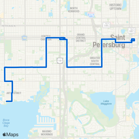 PSTA St Petersburg / Gulfport Casino map