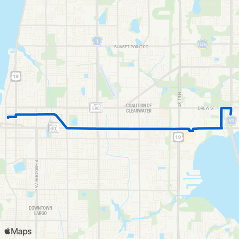 PSTA Park Street Terminal / Mullen Boo map