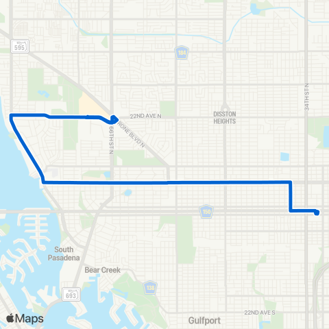 PSTA St Petersburg / Tyrone Square Mall map