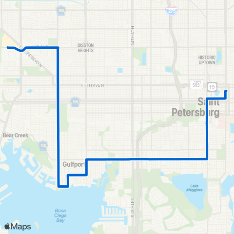 PSTA St Petersburg / Tyrone Square Mall map