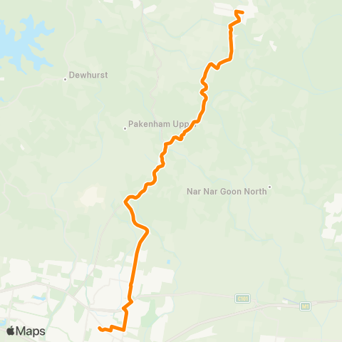 Others Gembrook - Pakenham map