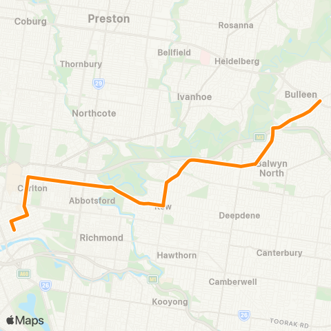 Others Bulleen - City (Queen St) map