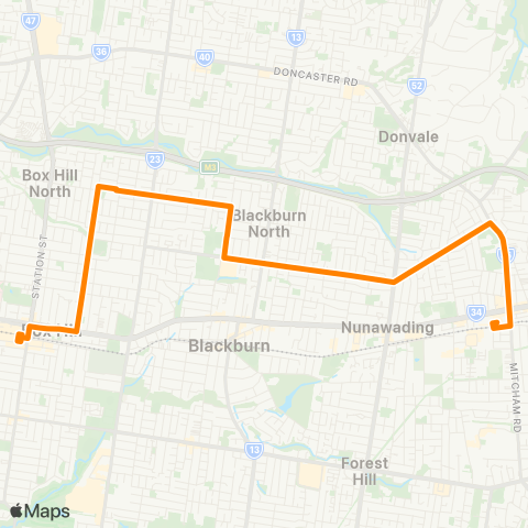 Others Mitcham - Box Hill map