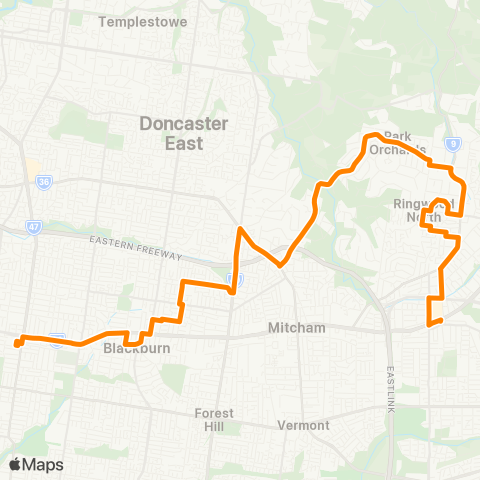 Others Ringwood - Box Hill map