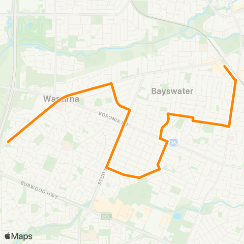 Others Wantirna /  Boronia - Bayswater map