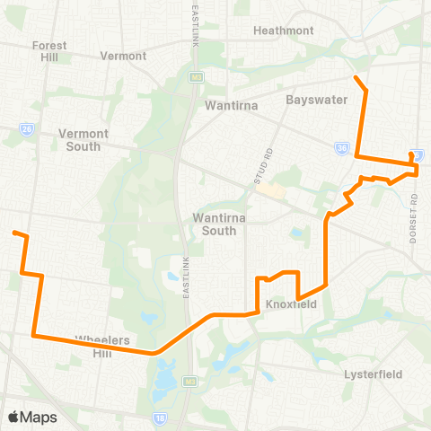 Others Bayswater - Glen Waverley map