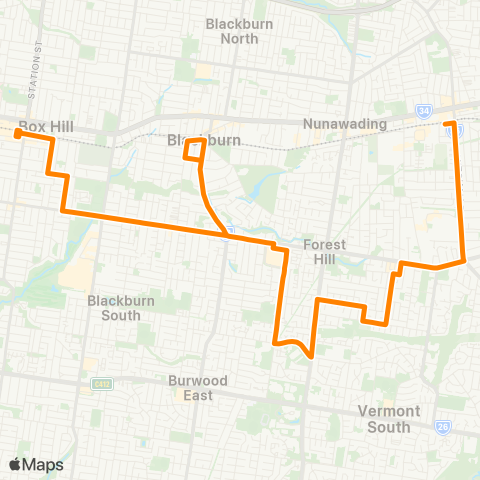 Others Box Hill - Mitcham map