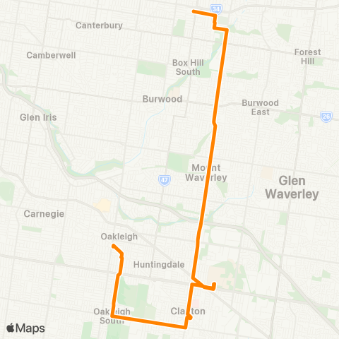 Others Box Hill - Oakleigh map