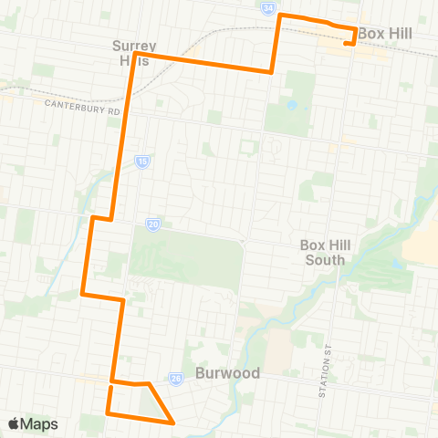 Others Box Hill - Burwood map