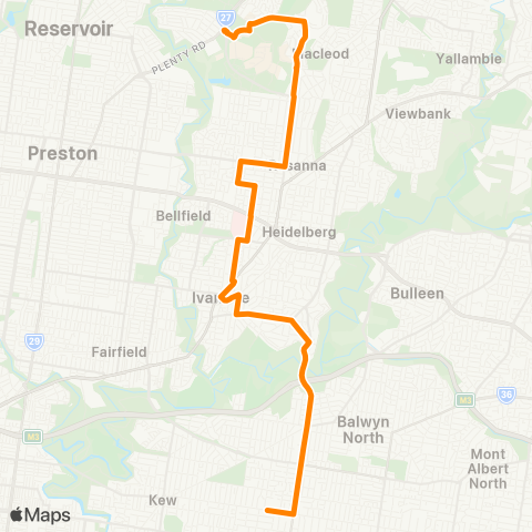 Others Kew - La Trobe University map