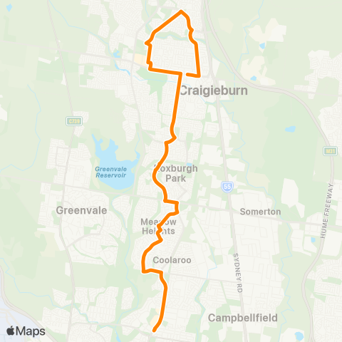 Others Craigieburn - Broadmeadows Station map