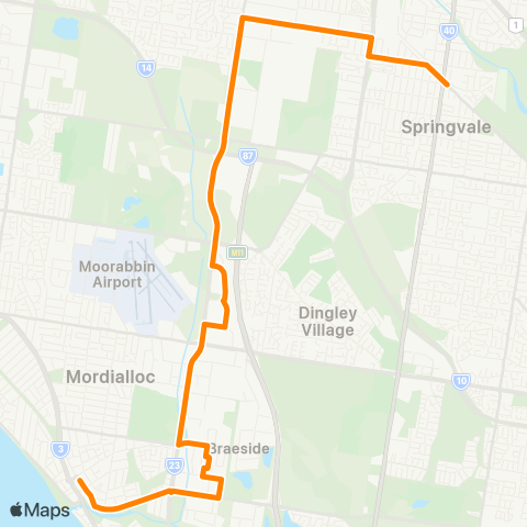 Others Springvale - Mordialloc map