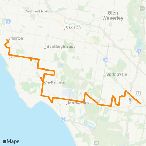 Others Brighton - Dandenong map