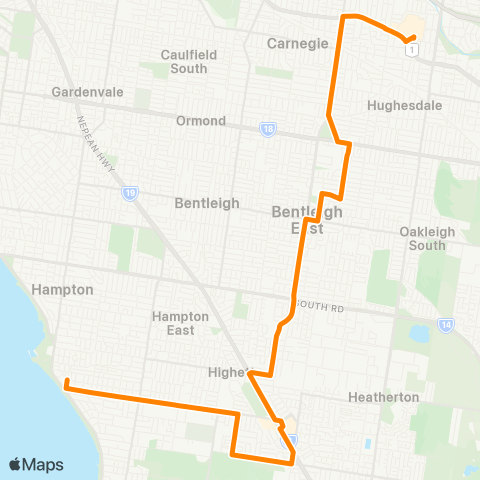 Others Sandringham - Chadstone SC map