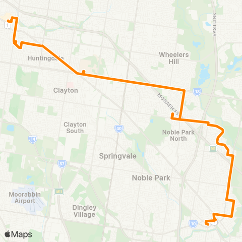 Others Chadstone SC - Dandenong map