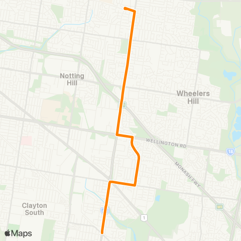 Others Springvale - Glen Waverley map