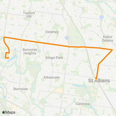 Others Caroline Springs - St Albans Station map