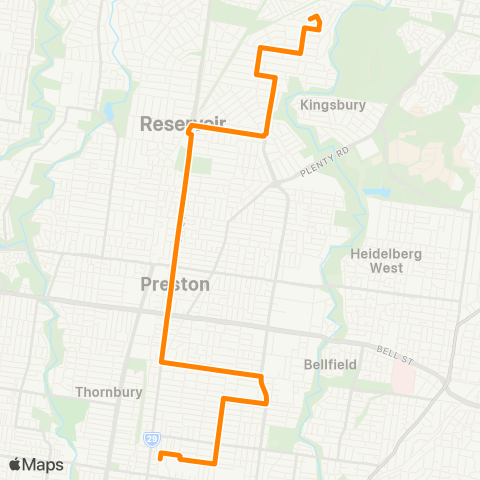 Others North East Reservoir - Northcote Plaza map