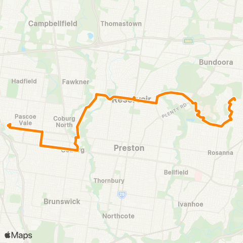 Others Macleod - Pascoe Vale map