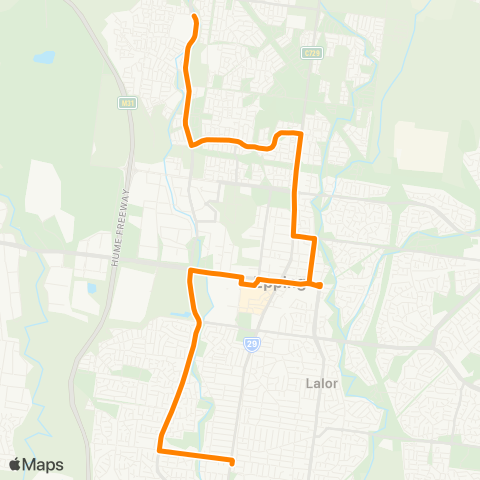 Others Wollert West - Thomastown Station map