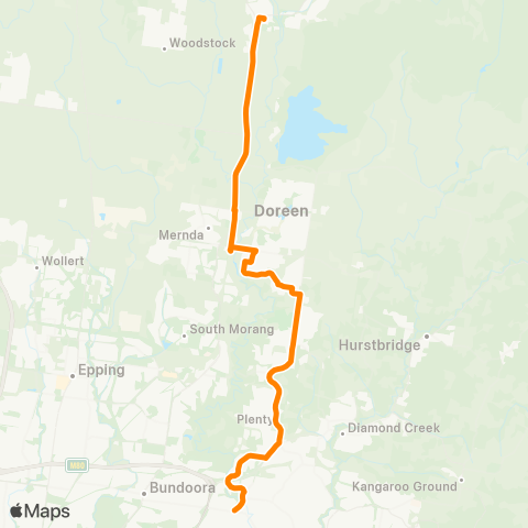 Others Mernda Sta / Whittlesea - Greensborough map