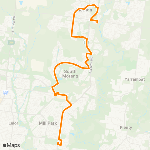 Others Mernda Station - Bundoora RMIT map