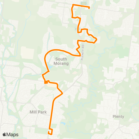 Others Mernda Station - Bundoora RMIT map