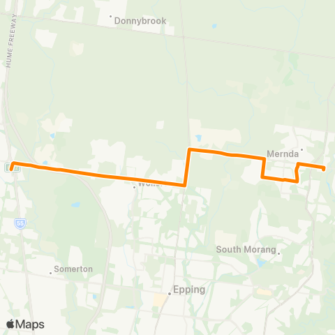 Others Mernda Station - Craigieburn Station map