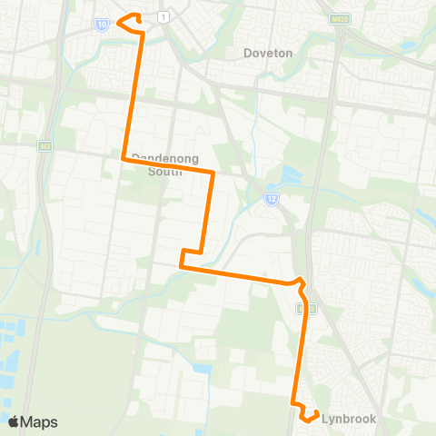 Others Dandenong Station - Lynbrook Station map