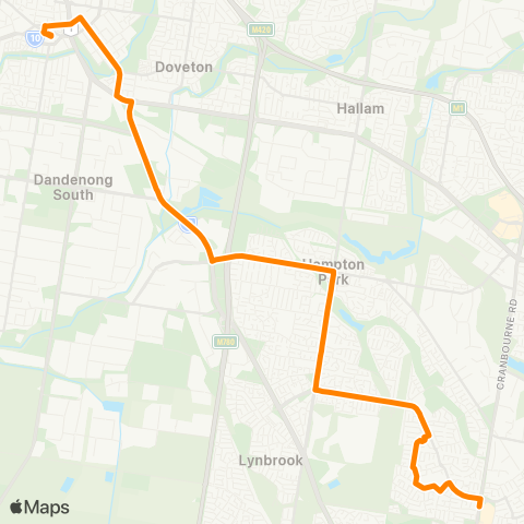 Others Casey Central SC - Dandenong Station map