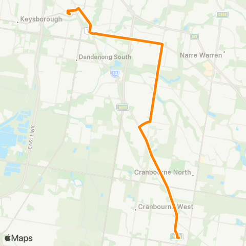 Others Cranbourne Park SC - Dandenong Station map