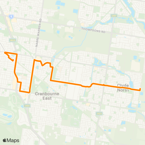 Others Clyde North - Cranbourne Station map