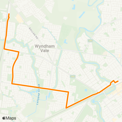 Others Wyndham Vale Station - Werribee Station map