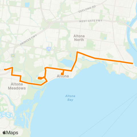 Others Laverton Station - Williamstown map