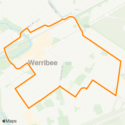 Others Werribee Sta (anti-clockwise) - Werribee Sta (clockwise) map