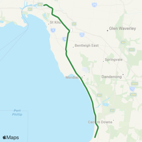 Metro Train Frankston map