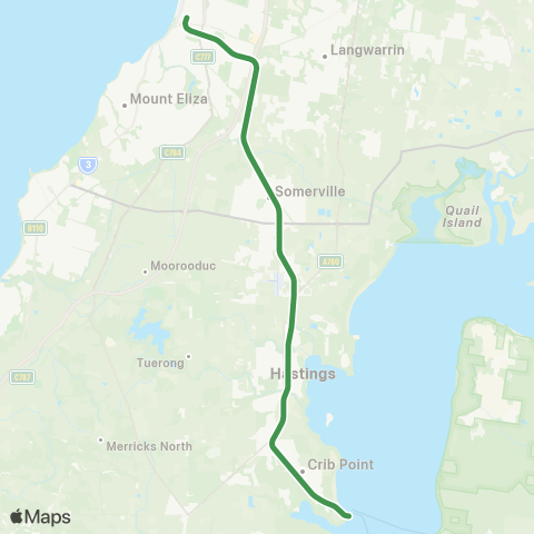 Metro Train Stony Point map