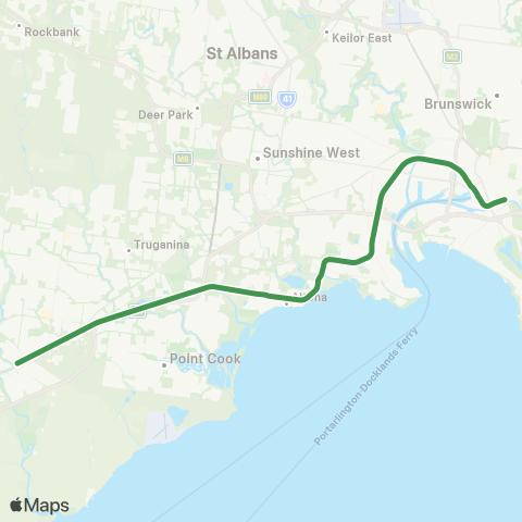 Metro Train Werribee map