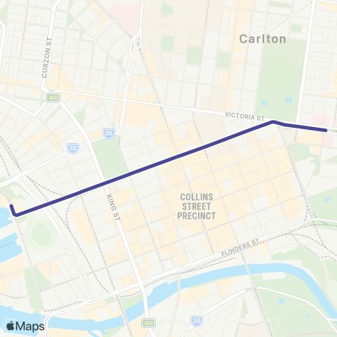 Yarra Trams Central Pier Docklands - St Vincents Plaza map