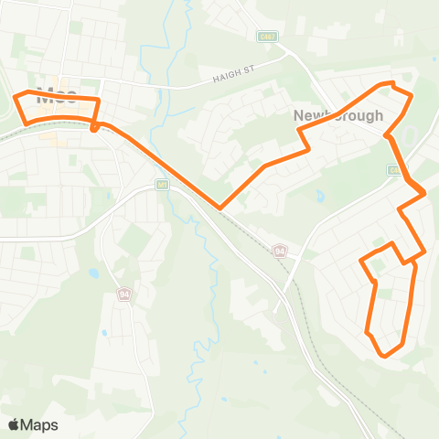 Victoria Regional Bus Black Hill - Ballarat Via Black Hill map