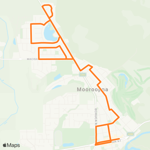 Victoria Regional Bus Wurruk - Sale Via Princes Highway map