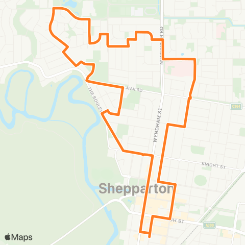 Victoria Regional Bus Gippsland Regional Sport Complex - Sale Via Gippsland Regional Sport Complex map