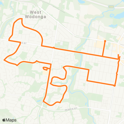 Victoria Regional Bus Wodonga Via Gayview Drive map