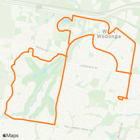 Victoria Regional Bus West Wodonga Via West Wodonga map