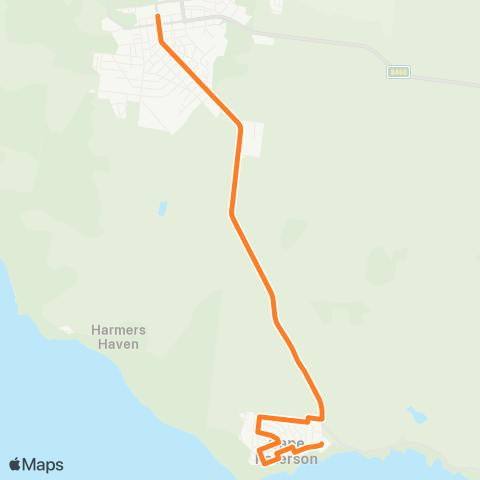 Victoria Regional Bus Wonthaggi - Cape Paterson Via Wonthaggi map